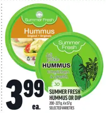 Metro SUMMER FRESH HUMMUS OR DIP offer