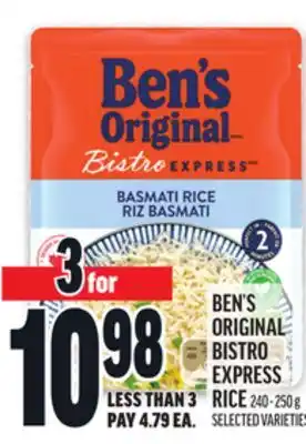 Metro BEN'S ORIGINAL BISTRO EXPRESS RICE offer