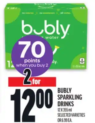 Metro BUBLY SPARKLING DRINKS offer