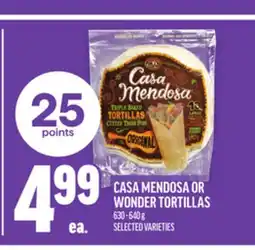 Metro CASA MENDOSA OR WONDER TORTILLAS offer