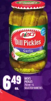 Metro BICK'S PICKLES offer