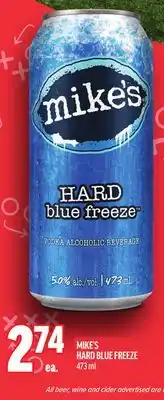 Metro MIKE'S HARD BLUE FREEZE offer