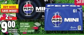 Metro PEPSI MINI SOFT DRINKS offer