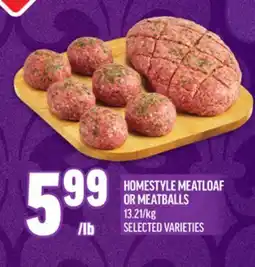 Metro HOMESTYLE MEATLOAF OR MEATBALLS offer