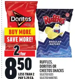 Metro RUFFLES, DORITOS OR CHEETOS SNACKS offer