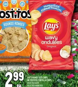 Metro LAY'S FAMILY SIZE CHIPS OR TOSTITOS TORTILLA CHIPS offer