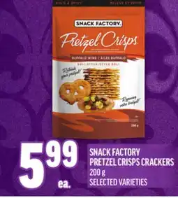 Metro SNACK FACTORY PRETZEL CRISPS CRACKERS offer