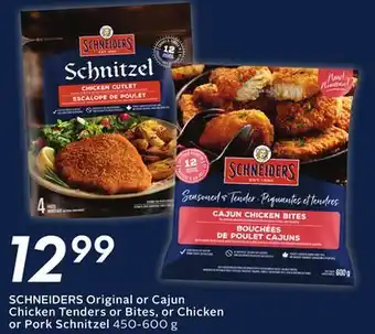 Sobeys SCHNEIDERS Original or Cajun Chicken Tenders or Bites, or Chicken or Pork Schnitzel offer