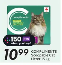 Sobeys COMPLIMENTS Scoopable Cat Litter offer