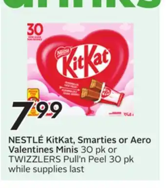 Sobeys NESTLÉ KitKat, Smarties or Aero Valentines Minis offer