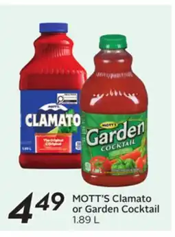 Sobeys MOTT'S Clamato or Garden Cocktail offer