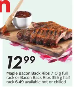 Sobeys Maple Bacon Back Ribs offer