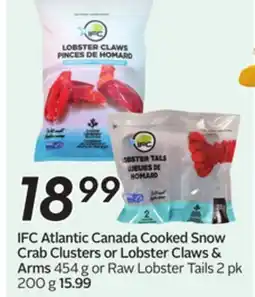 Sobeys IFC Atlantic Canada Cooked Snow Crab Clusters or Lobster Claws Arms offer