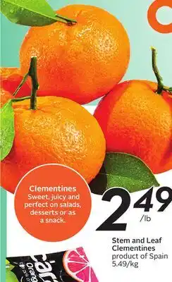 Sobeys Stem and Leaf Clementines offer