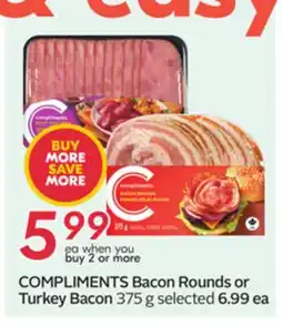 Sobeys COMPLIMENTS Bacon Rounds or Turkey Bacon offer