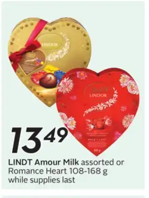 Sobeys LINDT Amour Milk offer