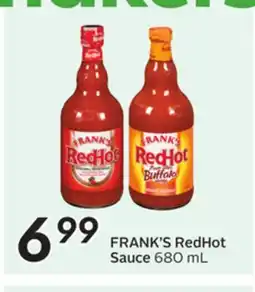 Sobeys FRANK'S RedHot Sauce offer