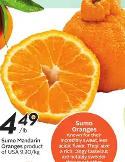 Sobeys Sumo Mandarin Oranges offer