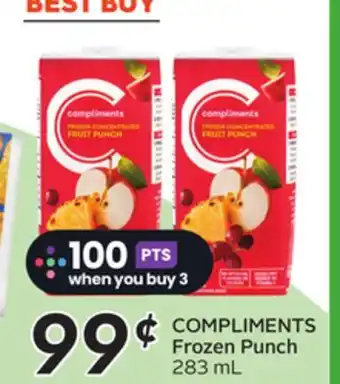 Sobeys COMPLIMENTS Frozen Punch offer