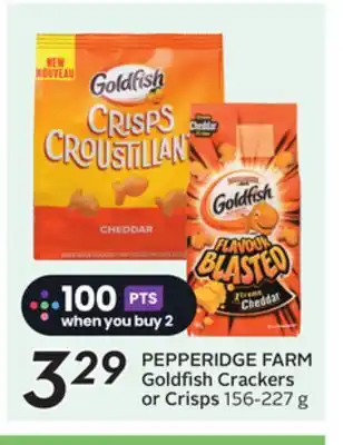 Sobeys PEPPERIDGE FARM Goldfish Crackers or Crisps offer