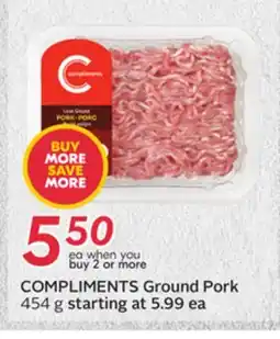 Sobeys COMPLIMENTS Ground Pork offer