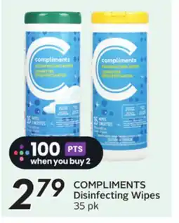 Sobeys COMPLIMENTS Disinfecting Wipes offer