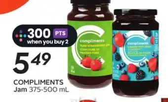 Sobeys COMPLIMENTS Jam offer