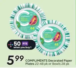 Sobeys COMPLIMENTS Decorated Paper Plates offer