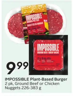 Sobeys IMPOSSIBLE Plant-Based Burger offer