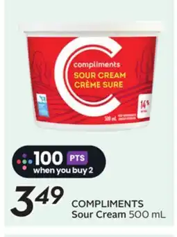 Sobeys COMPLIMENTS Sour Cream offer