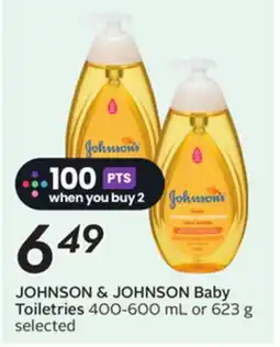 Sobeys JOHNSON & JOHNSON Baby Toiletries offer