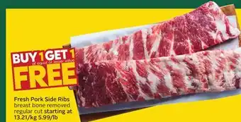 Sobeys Fresh Pork Side Ribs offer