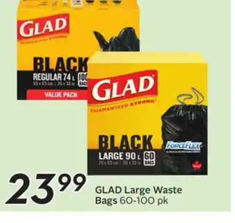 Sobeys GLAD Large Waste Bags offer