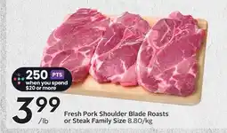 Sobeys Fresh Pork Shoulder Blade Roasts or Steak offer