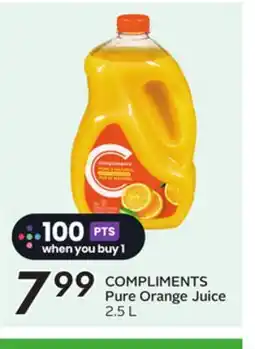 Sobeys COMPLIMENTS Pure Orange Juice offer