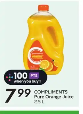 Sobeys COMPLIMENTS Pure Orange Juice offer