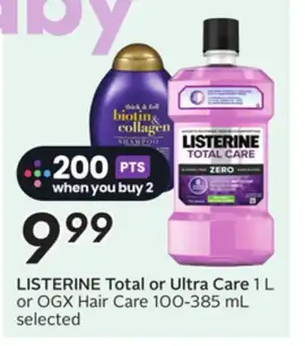 Sobeys LISTERINE Total or Ultra Care offer