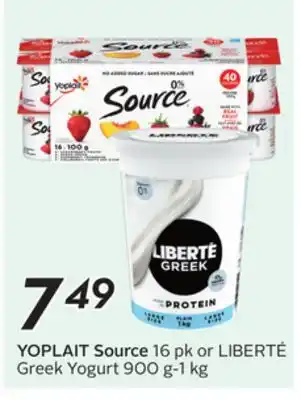 Sobeys YOPLAIT Source offer