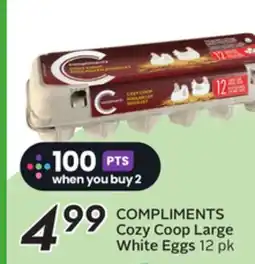 Sobeys COMPLIMENTS Cozy Coop Large White Eggs offer