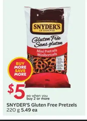 Sobeys SNYDER'S Gluten Free Pretzels offer