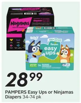 Sobeys PAMPERS Easy Ups or Ninjamas Diapers offer