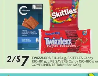 Sobeys TWIZZLERS 311-454 g, SKITTLES Candy 130 offer