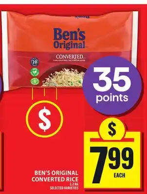 Food Basics BEN'S ORIGINAL CONVERTED RICE offer