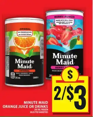 Food Basics MINUTE MAID ORANGE JUICE OR DRINKS offer