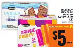 Food Basics SELECTION ICE CREAM POPS OR SANDWICHES offer