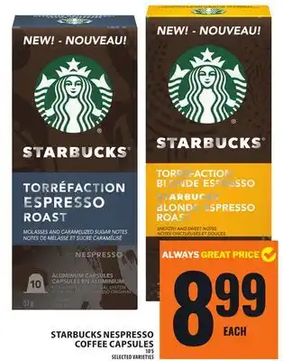 Food Basics STARBUCKS NESPRESSO COFFEE CAPSULES offer