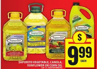 Food Basics SAPORITO VEGETABLE, CANOLA, SUNFLOWER OR CORN OIL offer