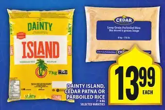 Food Basics DAINTY ISLAND, CEDAR PATNA OR PARBOILED RICE offer