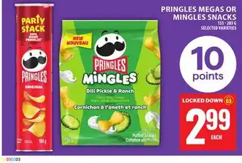 Food Basics PRINGLES MEGAS OR MINGLES SNACKS offer
