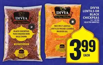 Food Basics DIVYA LENTILS OR BLACK CHICKPEAS offer